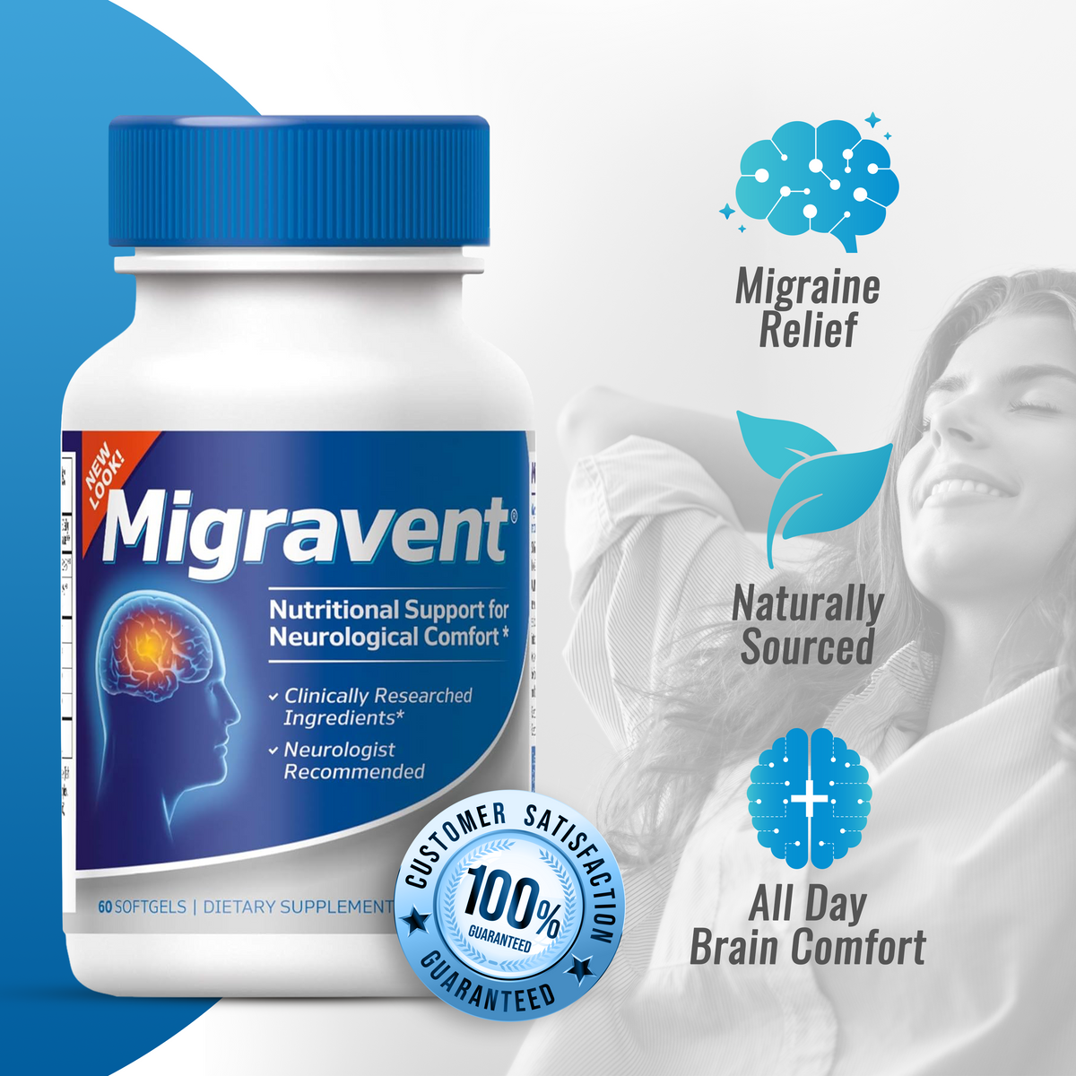 Migravent Migraine Relief Supplement – B2, Magnesium & CoQ10 – Vita ...
