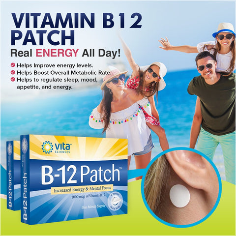Vitamin B12 Energy Patch – Transdermal B12 with Selenium