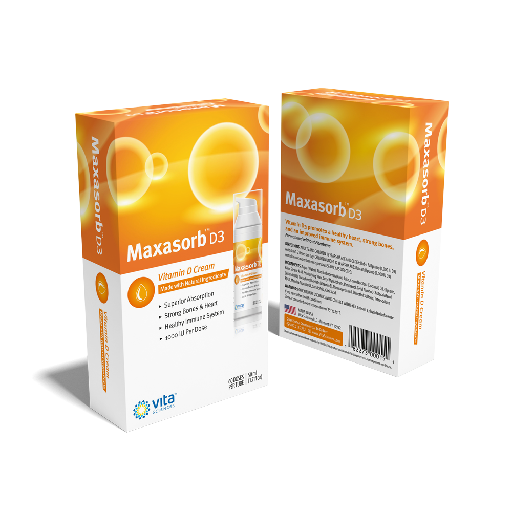 Vitamin D3 Cream 1,000 UI Boost Bone Strength and Heart Health Vita